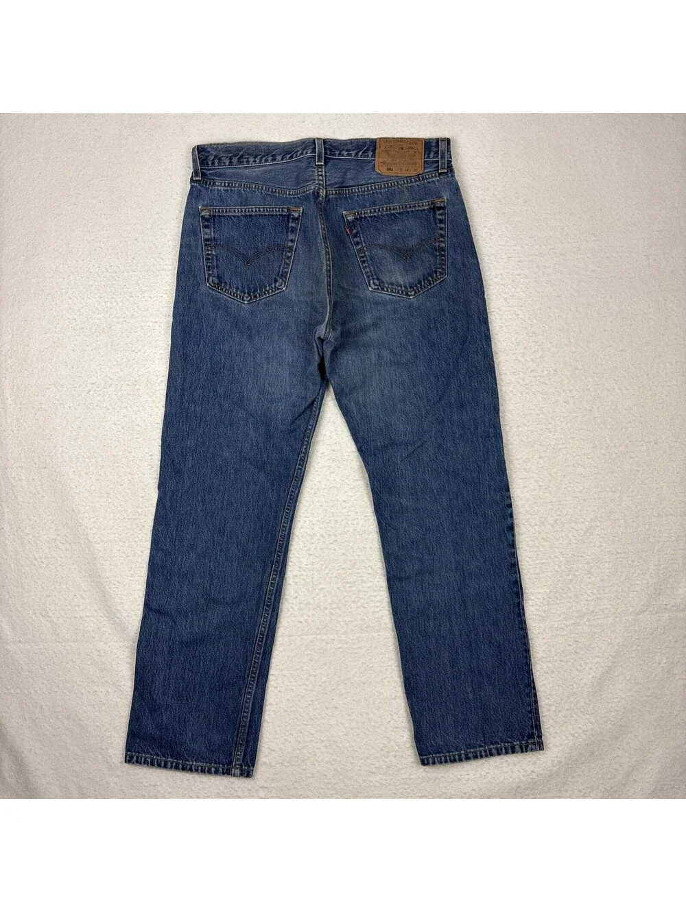 Vintage Levi’s 501 90s Made In USA Faded Blue Jeans 34x30 (Fits 34x29) Button